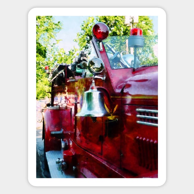 Fire Truck- Bell on Fire Engine Sticker by SusanSavad